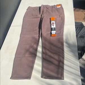 Women's Buffalo David Bitton Brown Straight Leg Pants Size 16 / 36 NWT